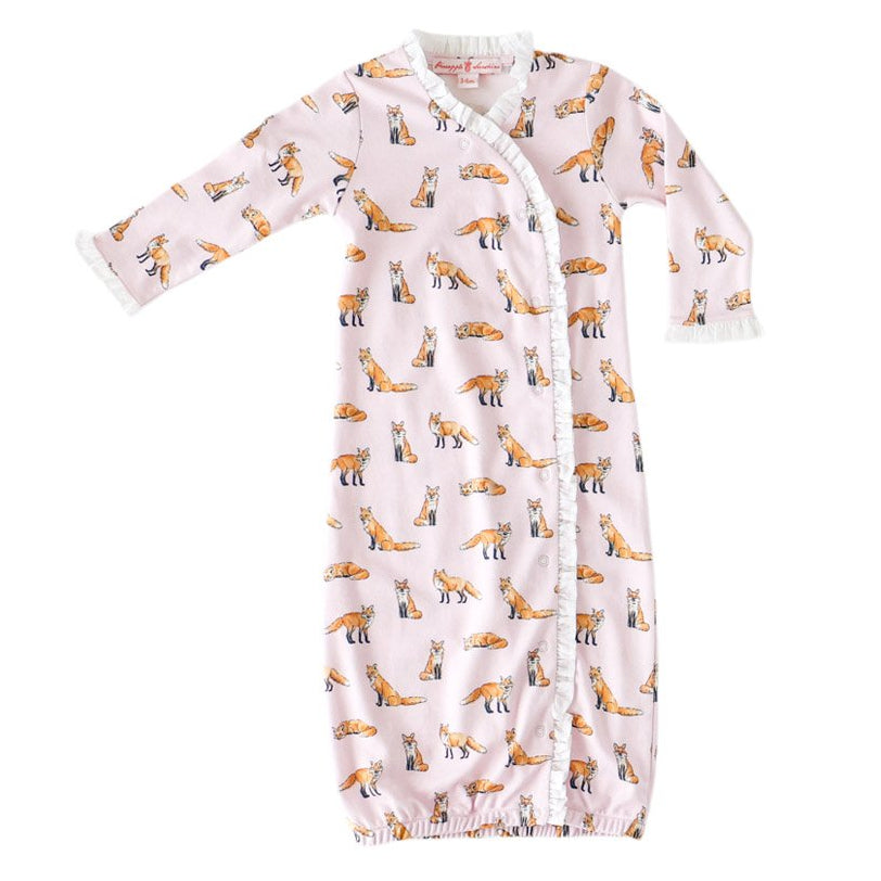 Pink Fox Ruffle Gown - HoneyBug 