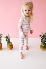 Rainbow Stripe 2-piece Pajama