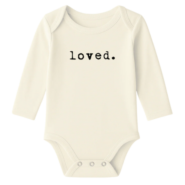 Loved. Organic Cotton Baby Bodysuit Long Sleeve - HoneyBug 