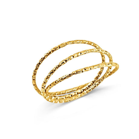 Blair Interlocking Hammered Ring - HoneyBug 