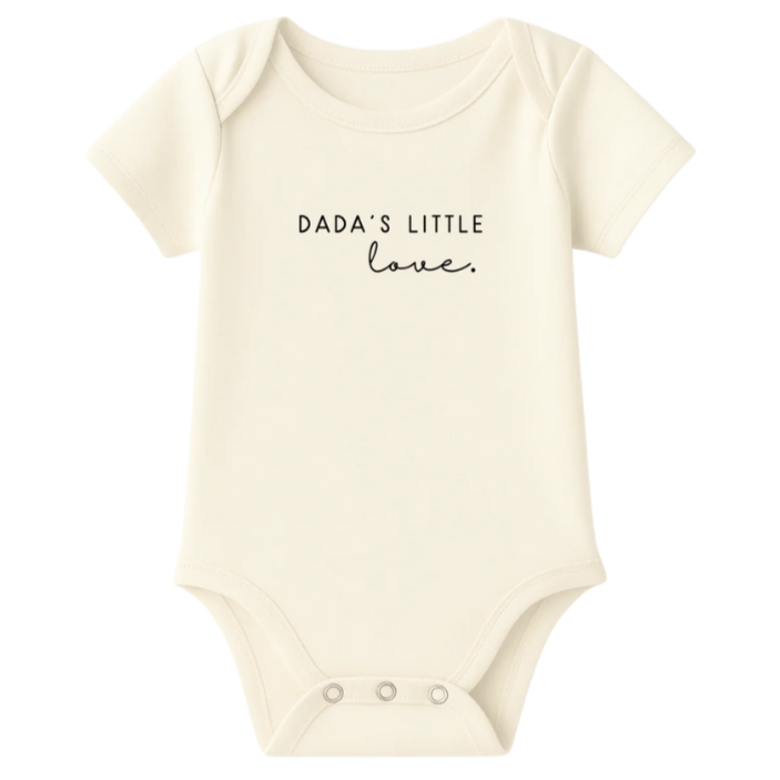 Dada's Little Love Organic Cotton Baby Bodysuit Short Sleeve - HoneyBug 
