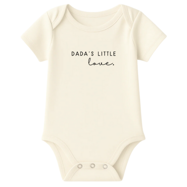Dada's Little Love Organic Cotton Baby Bodysuit Short Sleeve - HoneyBug 