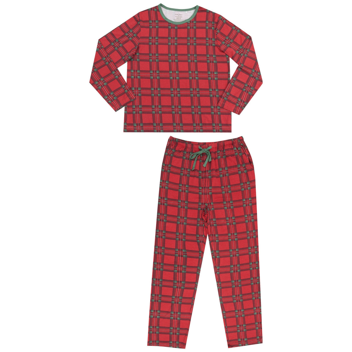 Adult L/S Loungewear Set W/ Pockets - Vintage Holiday Plaid