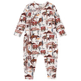 Cowboy Western Spirit Baby Boy Bamboo Zipper Romper - HoneyBug 