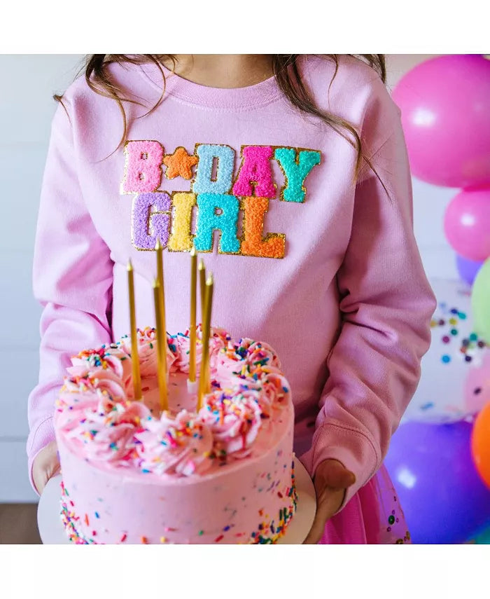 Birthday Girl Patch Sweatshirt - HoneyBug 