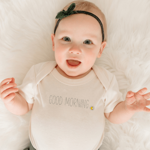 graphic bodysuit | good morning - HoneyBug 
