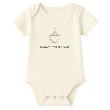 Mama's Coffee Date - Organic Cotton Bodysuit - HoneyBug 