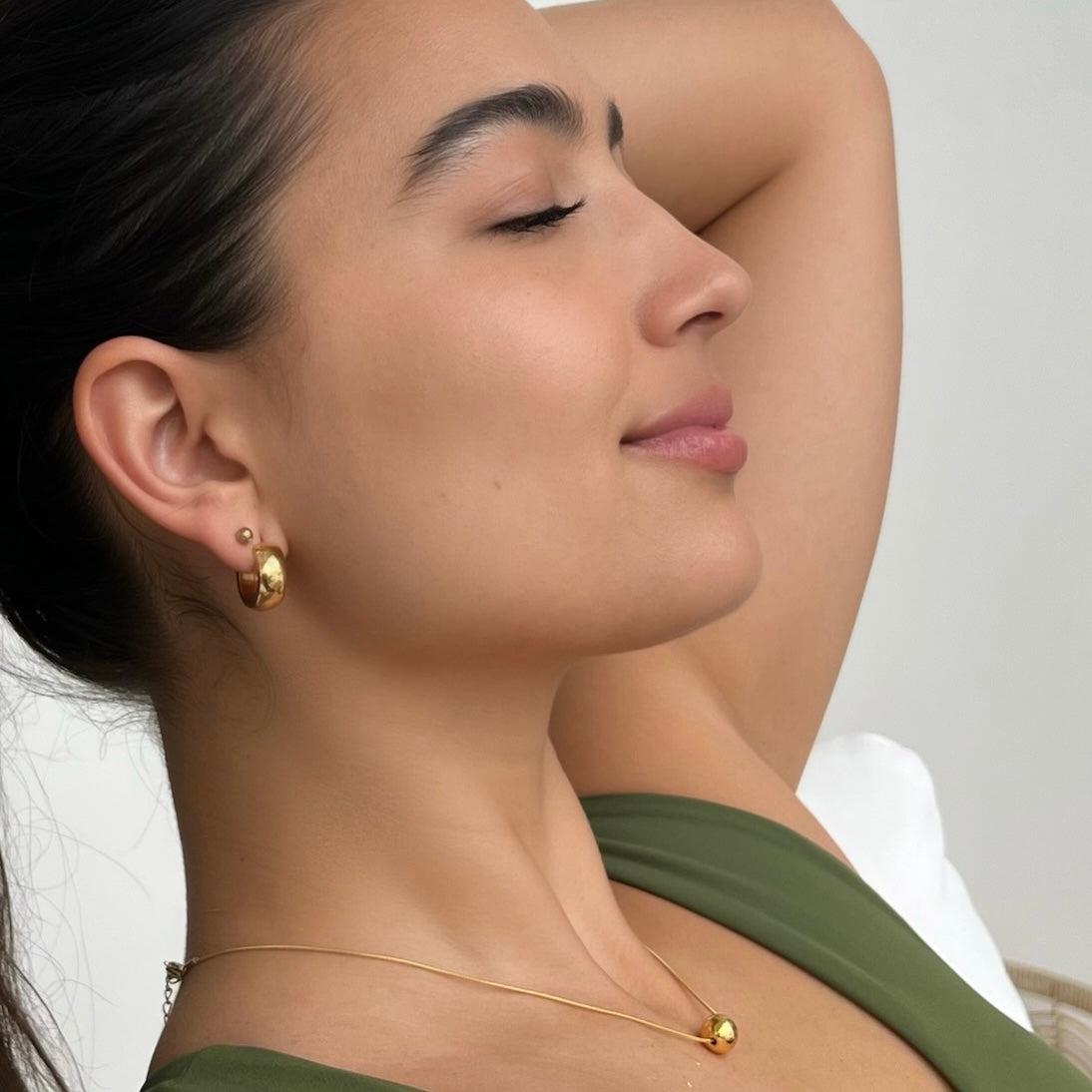 Morena Small Beaded Stud Earring - HoneyBug 