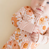 Bamboo Zip Romper |  Sweet Blossom