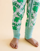 Bamboo Zip Romper | Lucky Shamrock - HoneyBug 