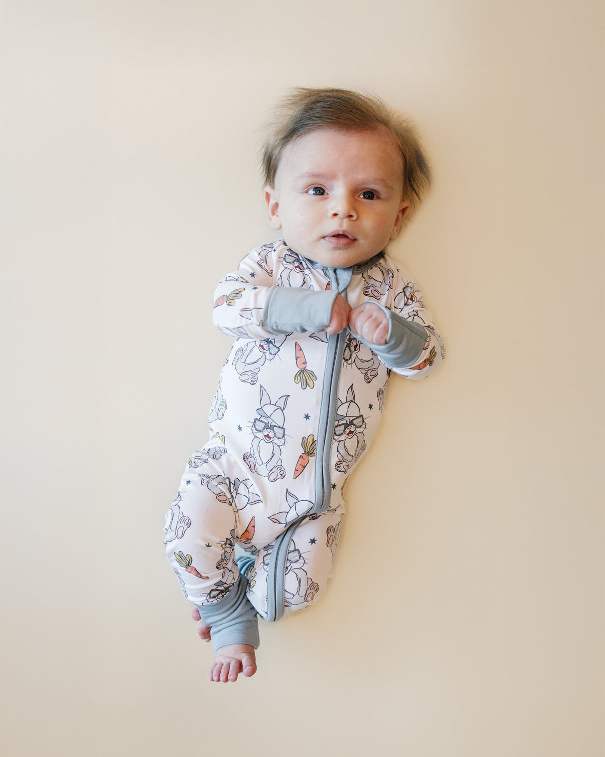 Bamboo Zip Romper | Rad Bunny - HoneyBug 