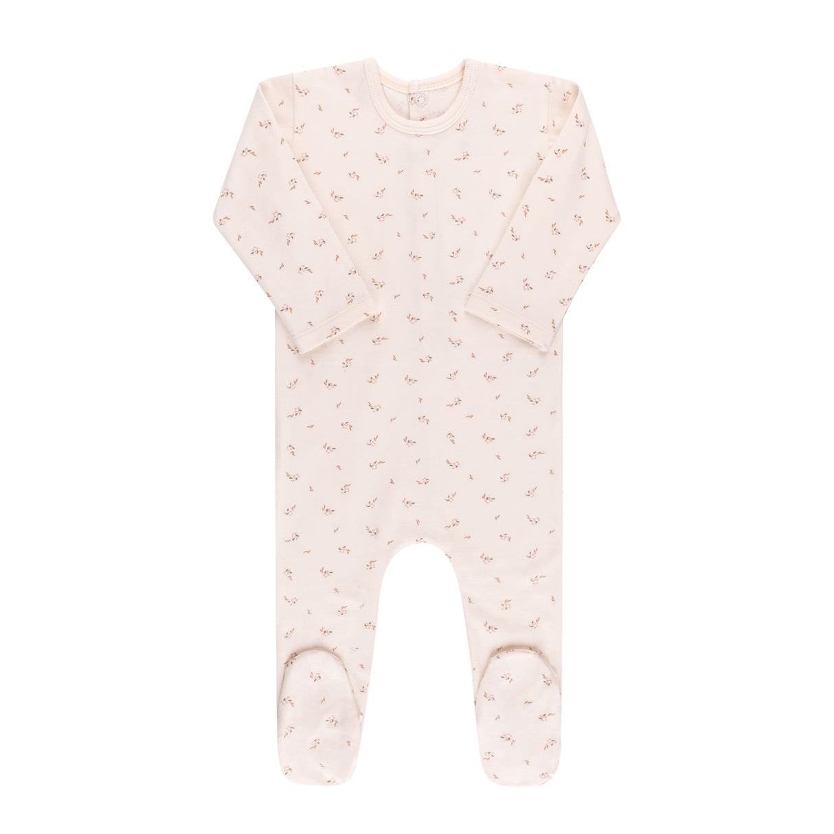 Cotton - Printed Floral - Footies - HoneyBug 