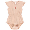 Cotton - Embroidered Heart and Star Collection-Romper - HoneyBug 