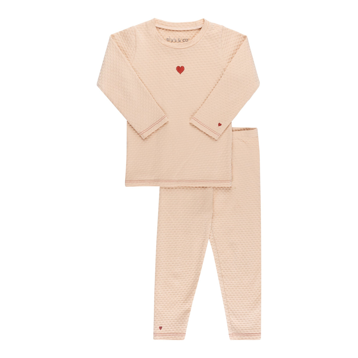 Cotton - Embroidered Heart and Star Collection- Lounge Set - HoneyBug 