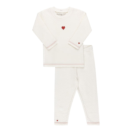 Cotton - Embroidered Heart and Star Collection- Lounge Set - HoneyBug 