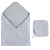 Hooded Towel & Washcloth - Misty Blue - HoneyBug 