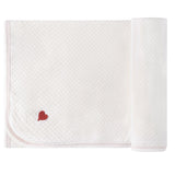 Cotton - Embroidered Heart and Star Collection - Blanket - HoneyBug 