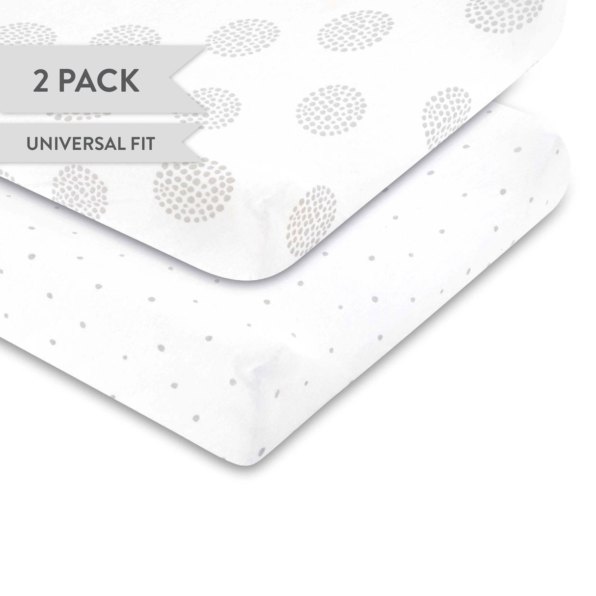 Changing Pad Cover | Cradle Sheet Set - Grey Dottie