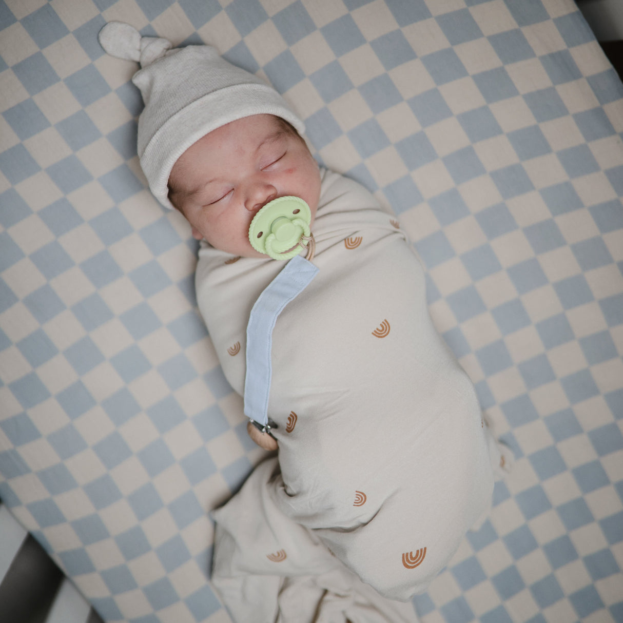 FRIGG Rope Silicone Pacifier 2-Pack - Green Tea/Powder Blue - HoneyBug 