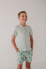 Short Sleeve Henley Shirt
