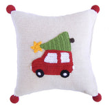 Car with Christmas Tree 10" Pillow