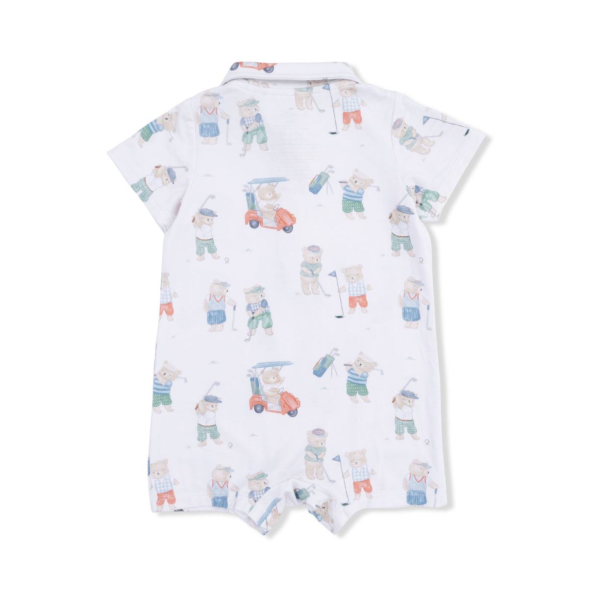 Golfing Teddy Bears - Polo Shortie with  Bucket hat