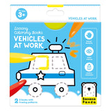 Looong Coloring Books - Ready To Draw - Vehicles At Work - HoneyBug 