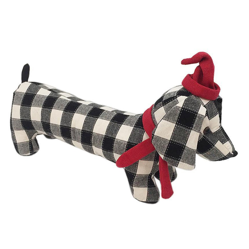 Black & White Dachsund Door Stop - HoneyBug 
