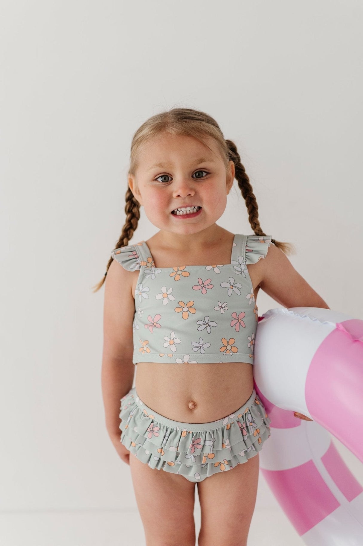 Girl's Two-Piece Ruffle Swimsuit