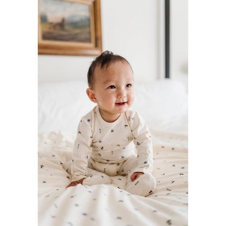 Cotton - Printed Nautical Collection - Footies - HoneyBug 