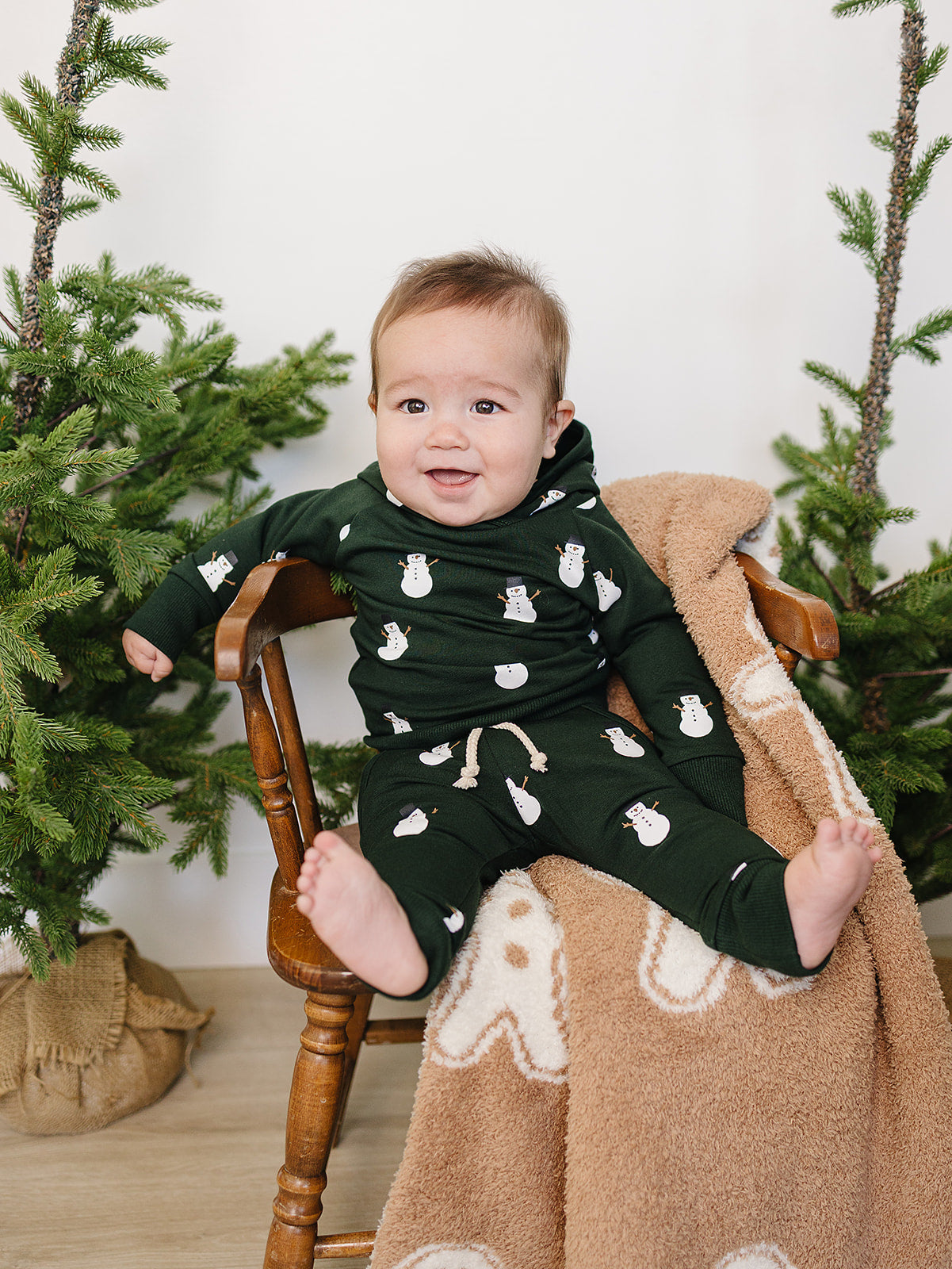 Snowman Hooded French Terry Set - HoneyBug 