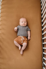 Mustard Bamboo Stretch Crib Sheet