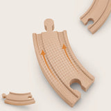 Tiny Land® Wooden Track Trains 55 Pcs - HoneyBug 