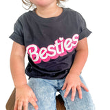 Besties Barbie Kids Tee - Black - HoneyBug 