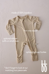 Bamboo Zip Pajamas | Limestone