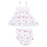 Baby Golf Carts Pink - Smocked Top with Bloomer