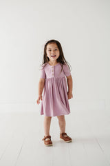Short Sleeve Henley Dress - HoneyBug 
