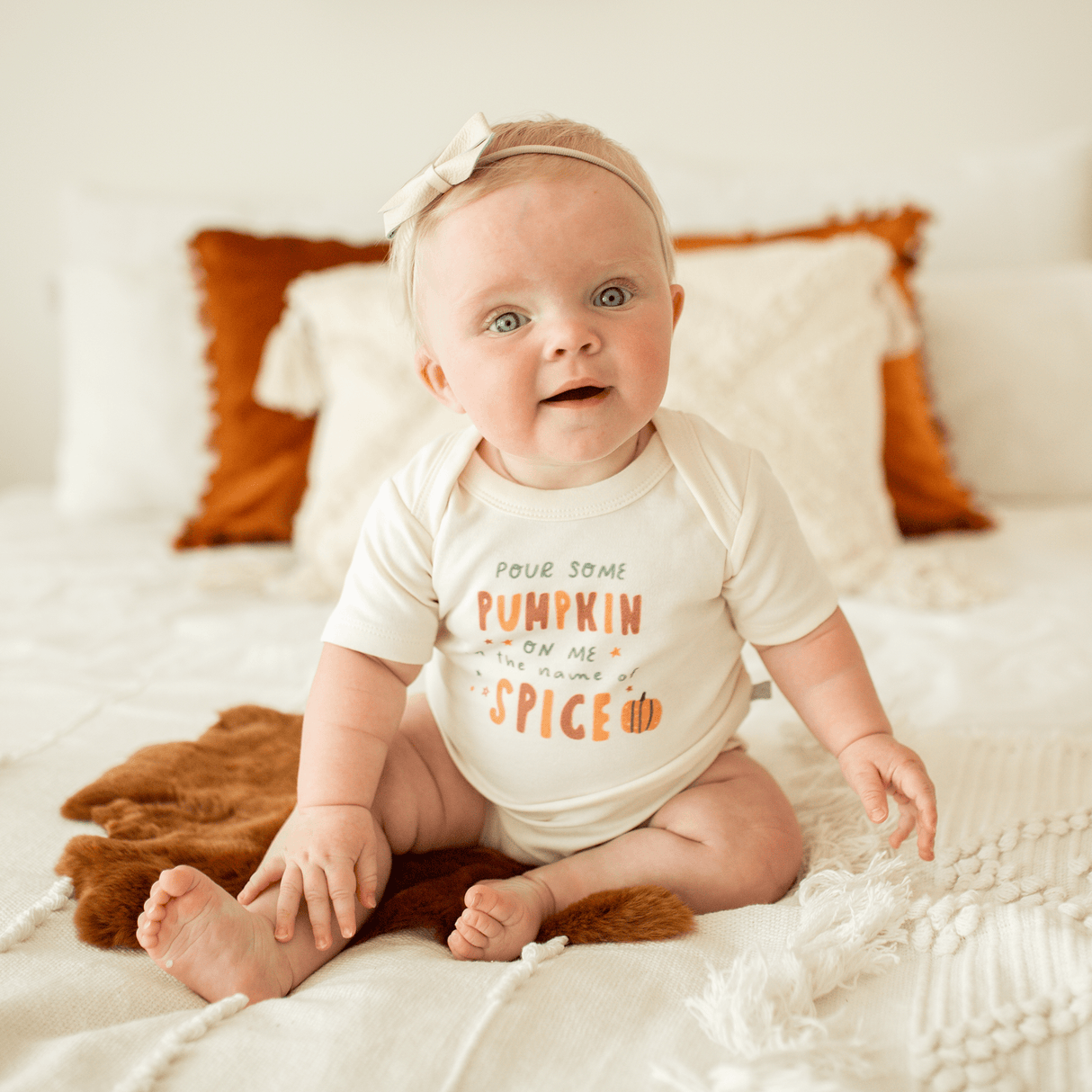graphic bodysuit | pour some pumpkin - HoneyBug 