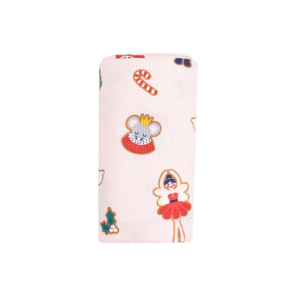 Swaddle Blanket - Sugar Plum Fairy Christmas Cookie  Pink