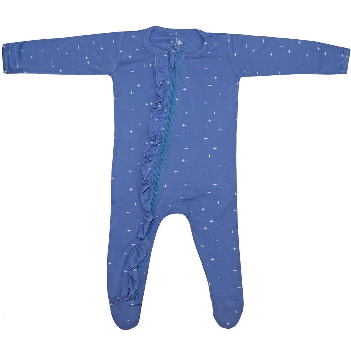 Ruffle 2 Way Zip Romper - Starry Night