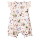Petal Patch Baby Girl Romper – Bamboo One-Piece with Eyelet
