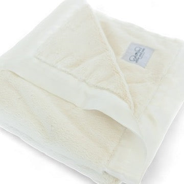 Luxury Satin Border Blanket - Ivory