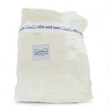 Luxury Satin Border Blanket - Ivory