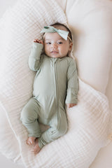 Bamboo Zip Pajamas | Pistachio