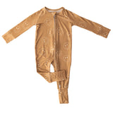 Bamboo Zip Pajamas | Just Smile Tan