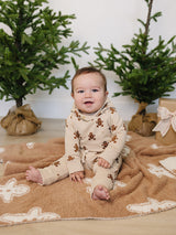 Gingerbread Hooded French Terry Set - HoneyBug 