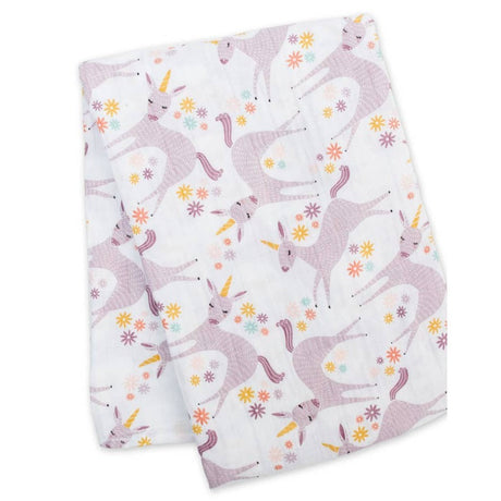 Classic Muslin Swaddle - Unicorn - HoneyBug 