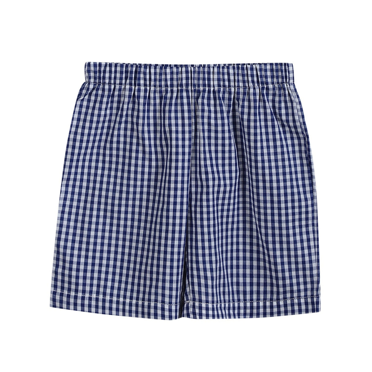 4th of July Royal Blue Gingham American Flag Shirt and Shorts Set