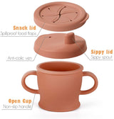 Haakaa Silicone Sip-N-Snack Cup 8 oz - HoneyBug 