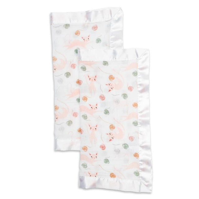 2-pack Muslin Security Blankets - Kitty - HoneyBug 